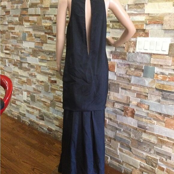 ACNE  Black Satya Layered Crepe Maxi Dress - Picture 3 of 9